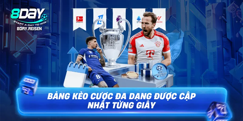 Bảng kèo cược đa dạng được cập nhật từng giây