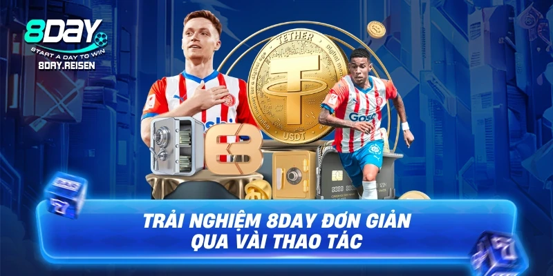 Trải nghiệm 8DAY đơn giản qua vài thao tác